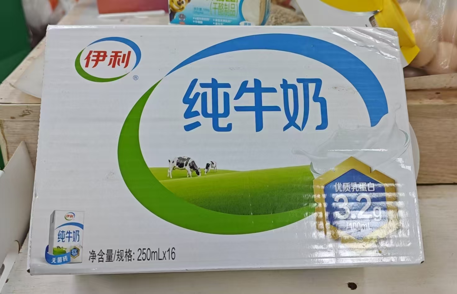 广东仲恺伊利纯牛奶16瓶